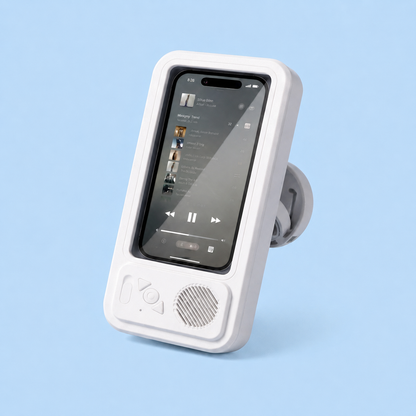 AquaPlay™ Shower Phone Holder + Speaker