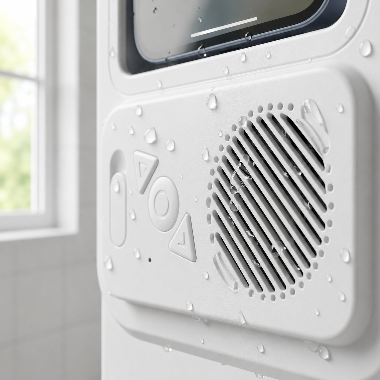 AquaPlay™ Shower Phone Holder + Speaker